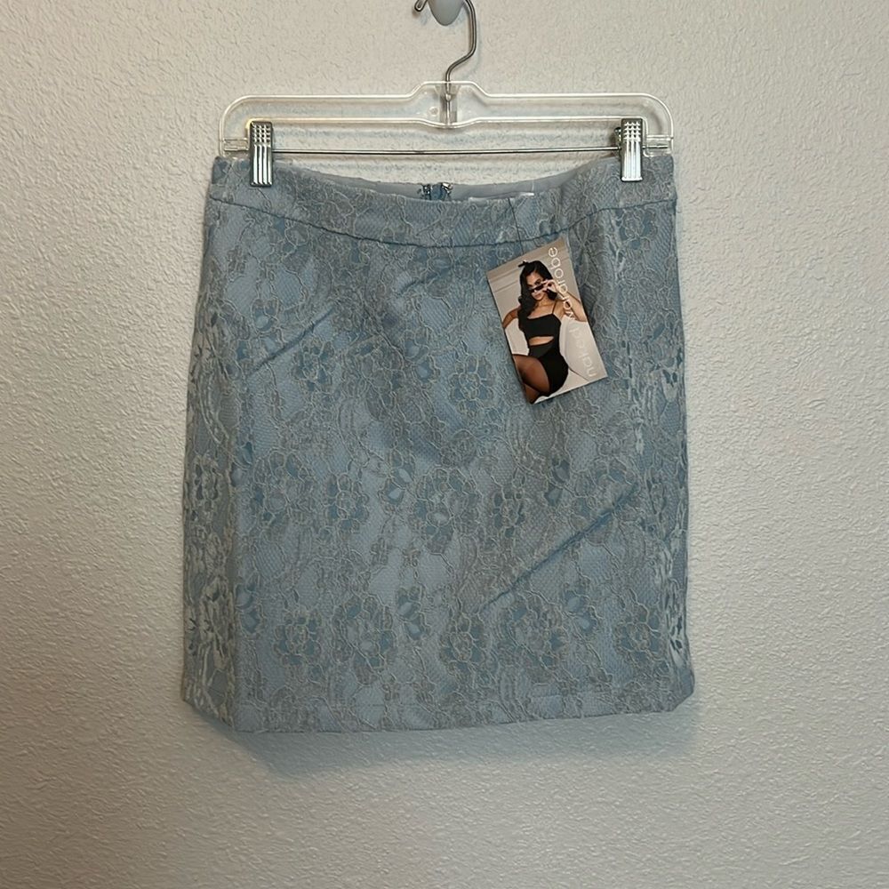 Naked Wardrobe Lace Mini Skirt Size Large NWT